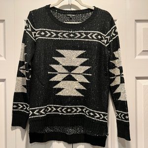 Sparkly black and silver sweater- Pink Lily -sz s/m